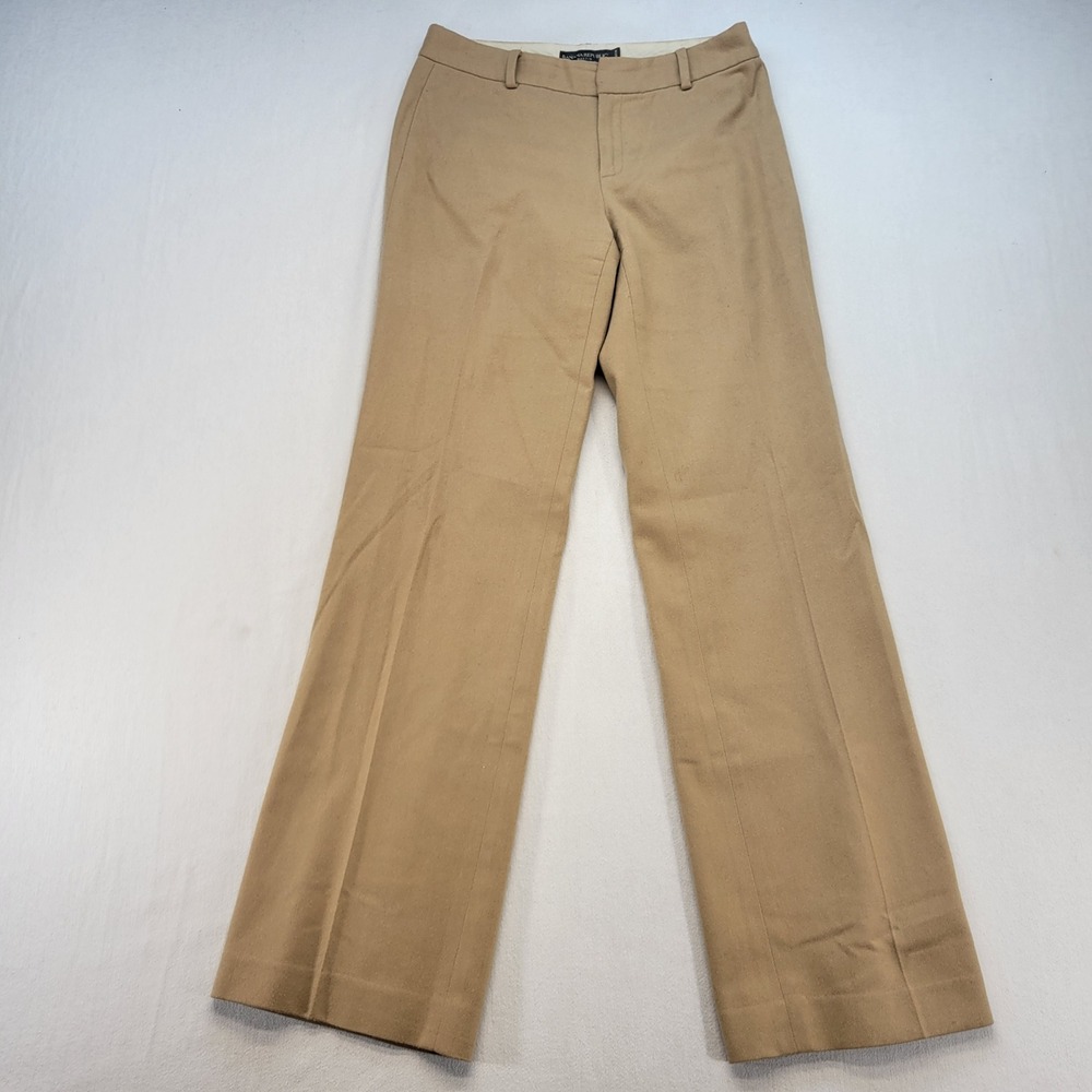 Banana Republic Dress Pants Womens 0 Tan Martin Bootcut Stretch Wool Blend